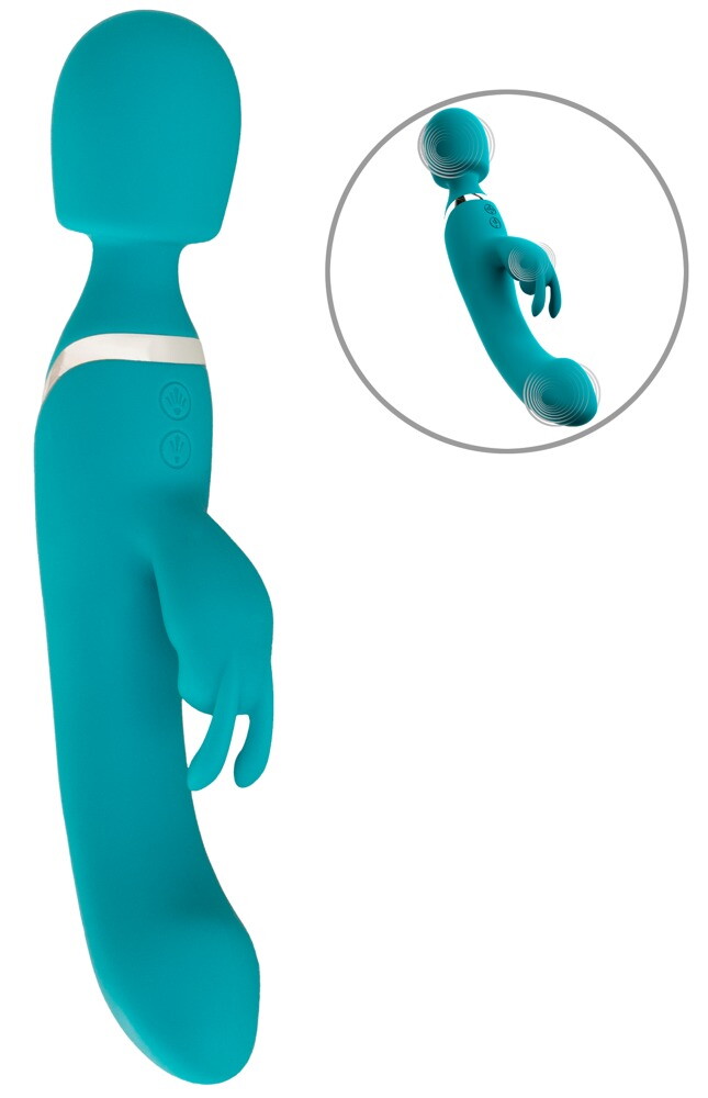 Massagestab und Rabbitvibrator in einem Toy
