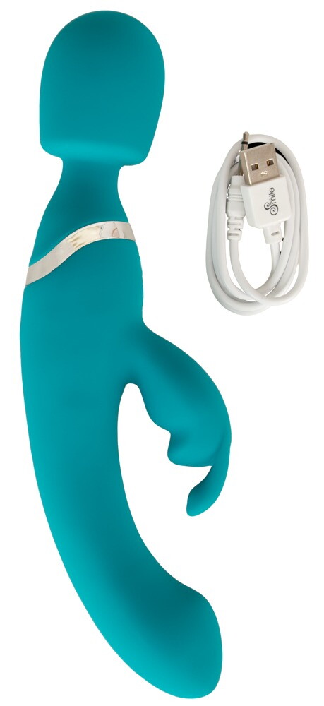 Massagestab und Rabbitvibrator in einem Toy