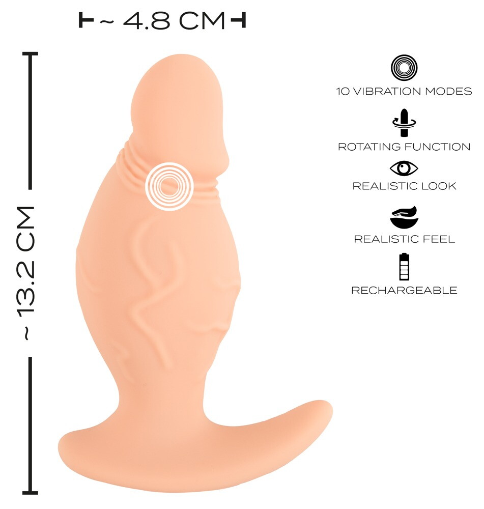 Vibro-Analplug „RealPlug“ mit Rotation