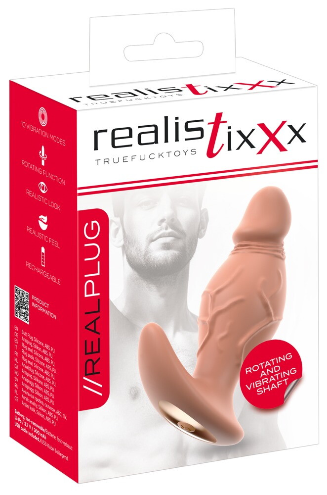 Vibro-Analplug „RealPlug“ mit Rotation