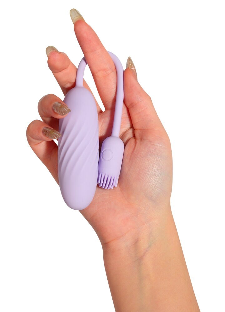 Vibro-Ei „Plume“ mit flexiblem Vibro-Bürstchen