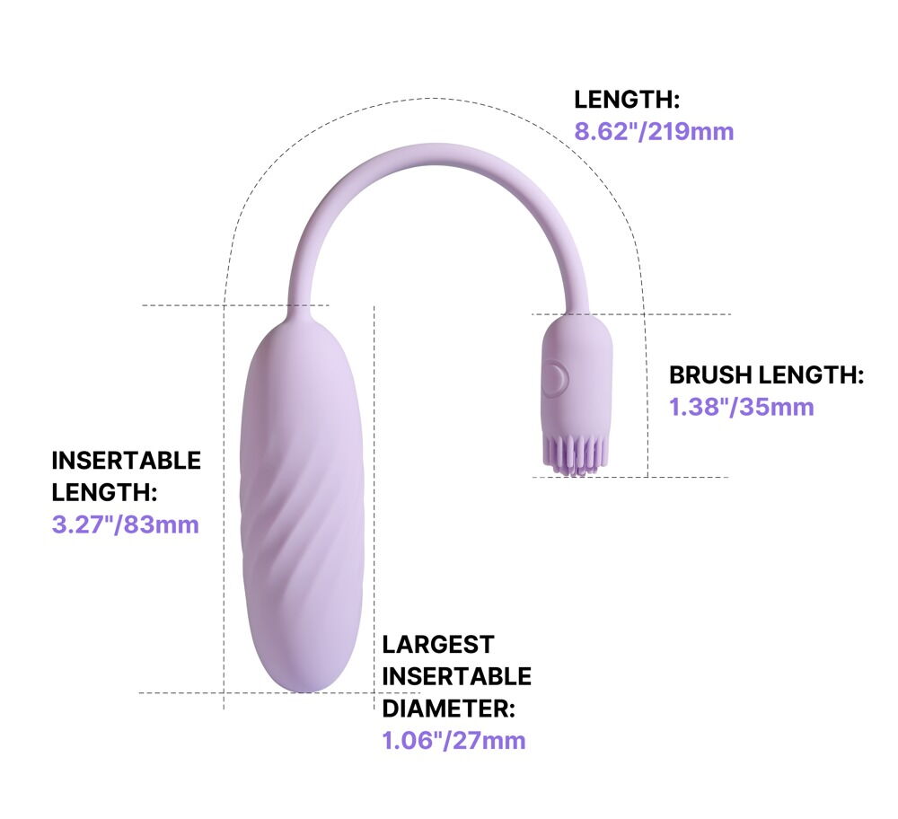 Vibro-Ei „Plume“ mit flexiblem Vibro-Bürstchen