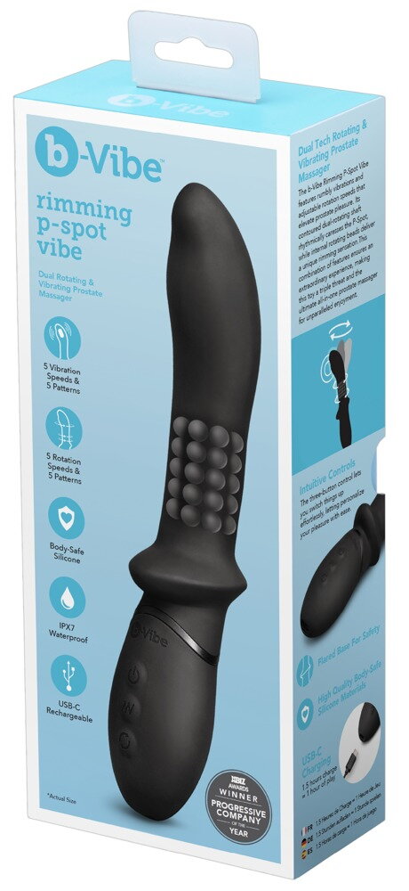 Analvibrator „Rimming P-Spot“ mit rotierenden Massageperlen