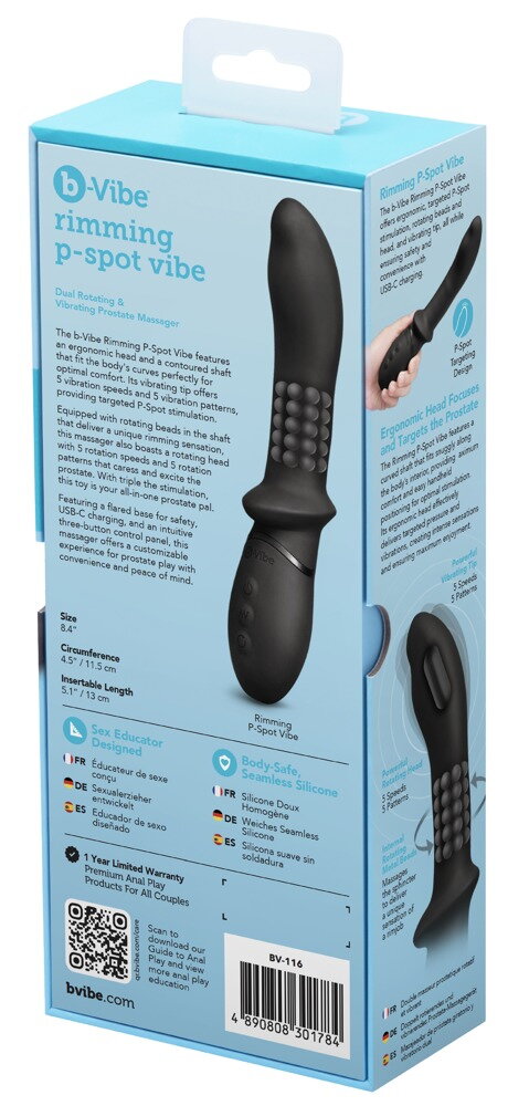 Analvibrator „Rimming P-Spot“ mit rotierenden Massageperlen
