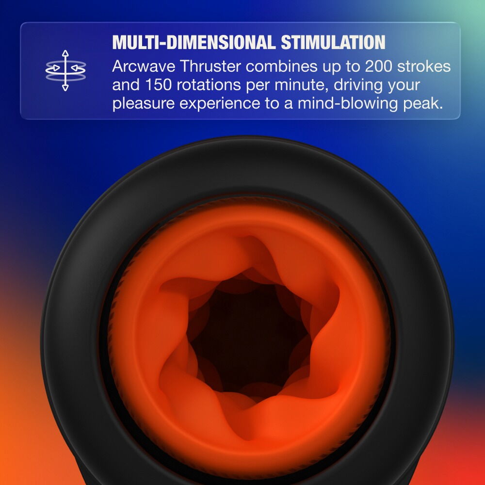 Masturbator „Thruster“ mit Stroking-Funktion und Rotation
