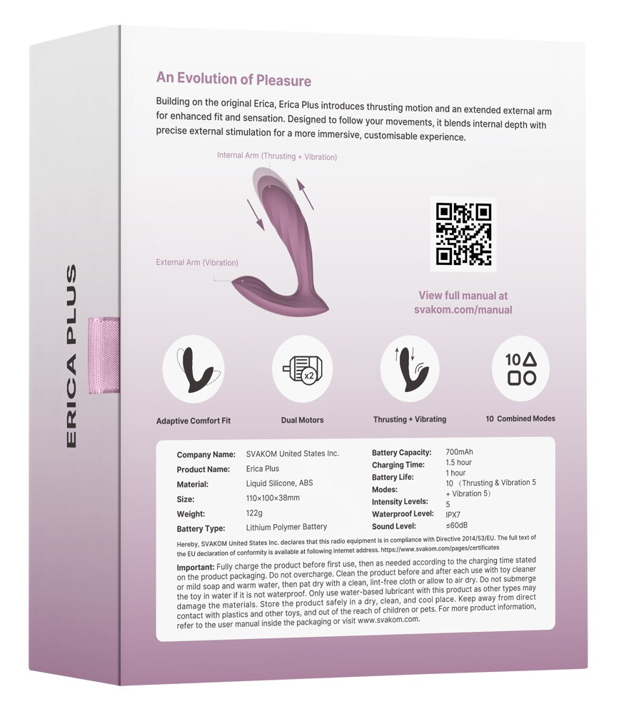 Panty-Vibrator „Erika Plus“ mit Stoß-Funktion