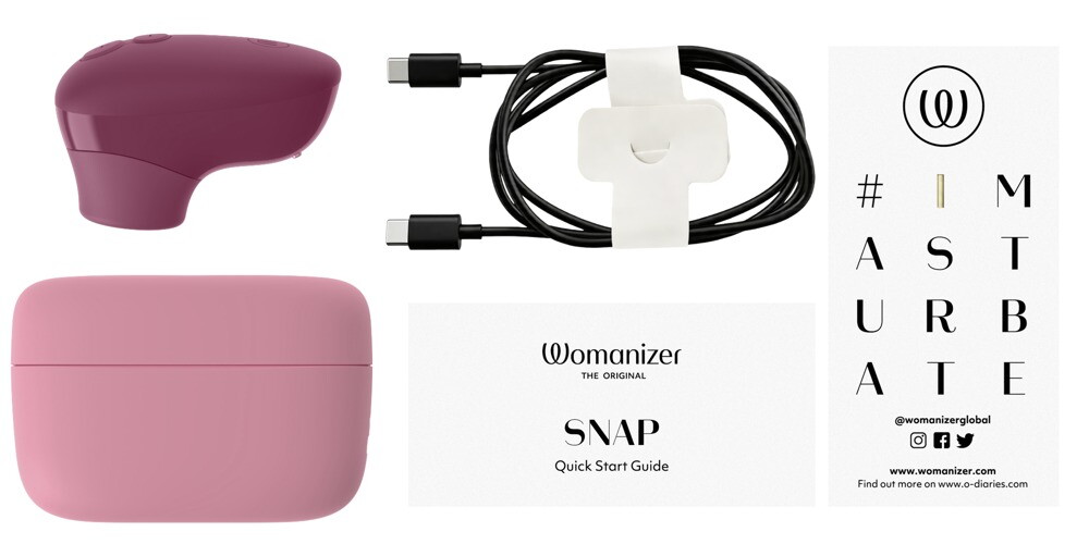 Pulsator „Womanizer Snap“ in Reisegröße mit Ladecase